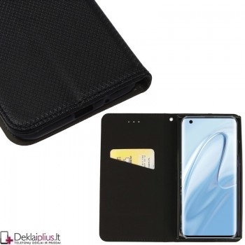 Telone smart magnet serijos atverčiamas dėklas - juodas (MI 10/MI 10 PRO)